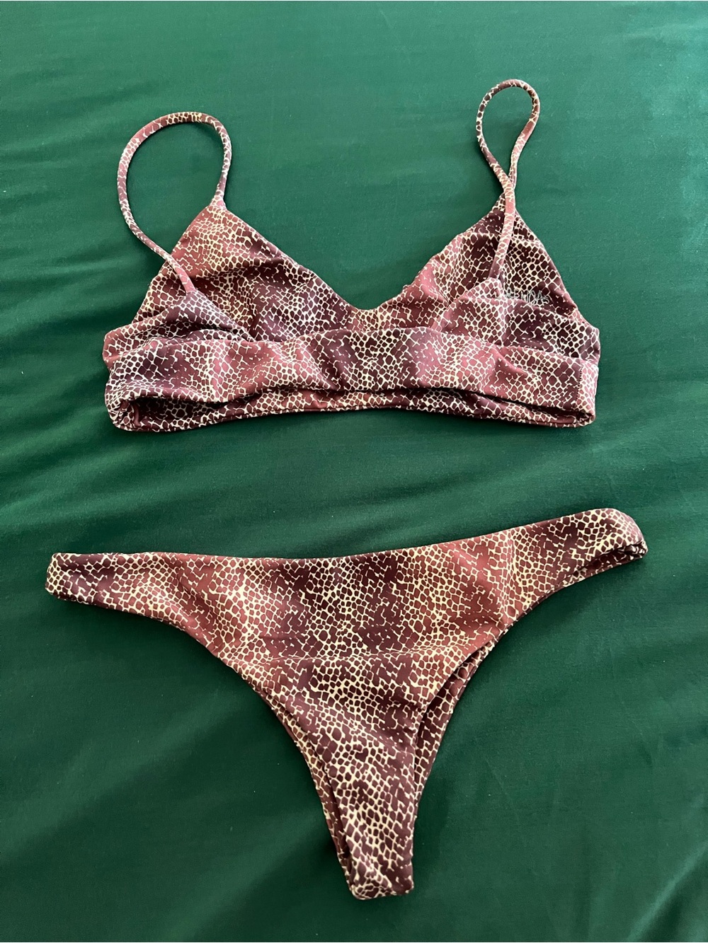 Benoa Swim Pink Mauve Snake-Print Bikini - Picture 2 of 9